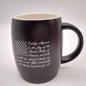 16oz Matte Black Pledge of Allegiance Ceramic Mug